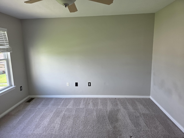 2964 Holly Hill Dr, Burlington, KY 41005 - unfurnished room with carpet flooring, visible vents, baseboards, and a ceiling fan