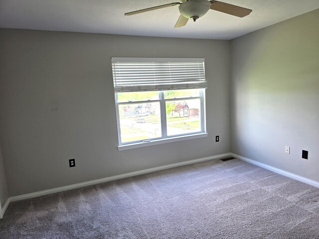 2964 Holly Hill Dr, Burlington, KY 41005 - empty room with ceiling fan, carpet floors, baseboards, and visible vents
