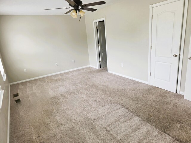 2964 Holly Hill Dr, Burlington, KY 41005 - unfurnished bedroom featuring baseboards, carpet flooring, visible vents, and ceiling fan