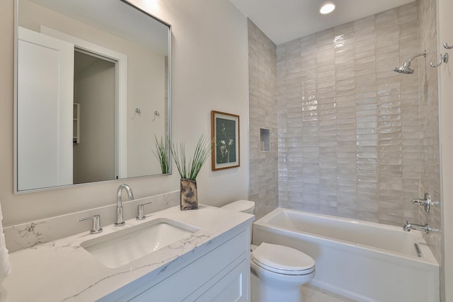 1200 Vistapointe Dr, Covington, KY 41011 - full bathroom featuring vanity,  shower combination, and recessed lighting