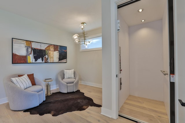 1200 Vistapointe Dr, Covington, KY 41011 - living area with wood finished floors and recessed lighting