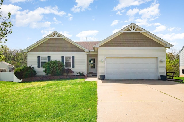 47 Nicole Dr, Independence, KY 41051 - view of front of home featuring concrete driveway, a front yard, and an attached garage