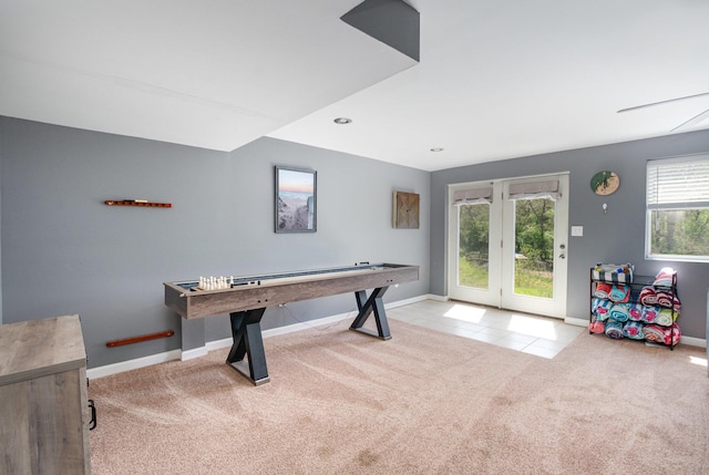 47 Nicole Dr, Independence, KY 41051 - rec room with carpet flooring, baseboards, and tile patterned floors