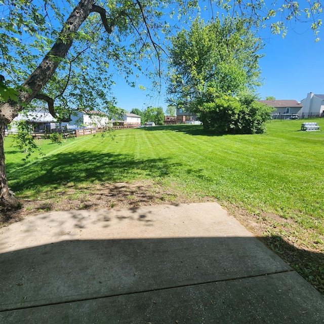 view of green lawn