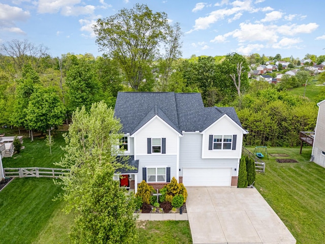 850 Stablewatch Dr, Independence, KY 41051 - traditional-style home featuring a garage, concrete driveway, brick siding, and roof with shingles