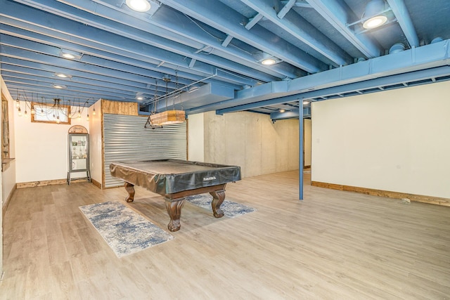 850 Stablewatch Dr, Independence, KY 41051 - playroom with wood finished floors, pool table, and baseboards
