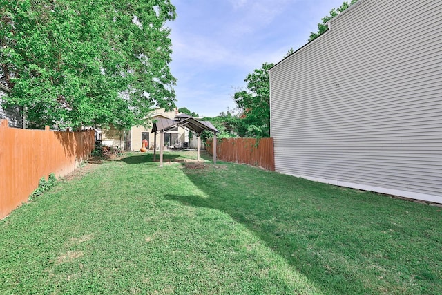 view of yard featuring a gazebo