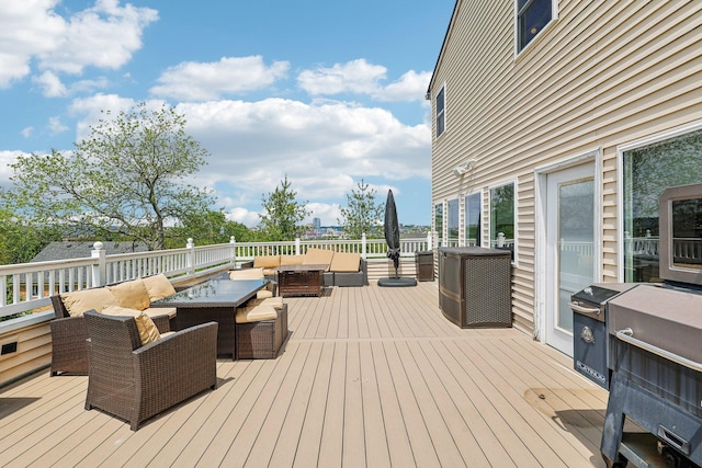 214 Clifton Ave, Newport, KY 41071 - wooden deck featuring outdoor lounge area and area for grilling