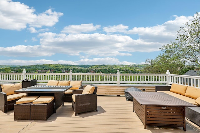 214 Clifton Ave, Newport, KY 41071 - wooden deck featuring an outdoor living space