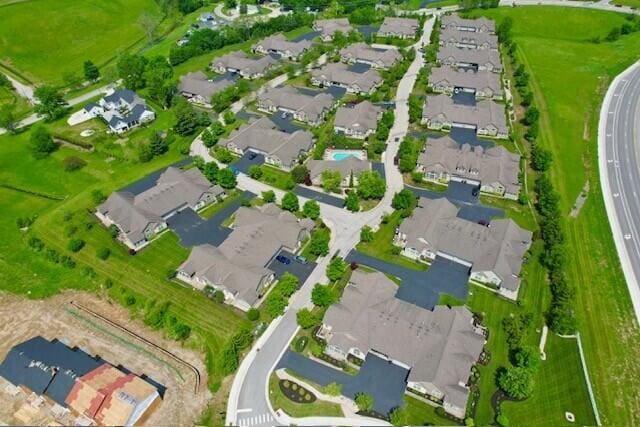 aerial perspective of suburban area