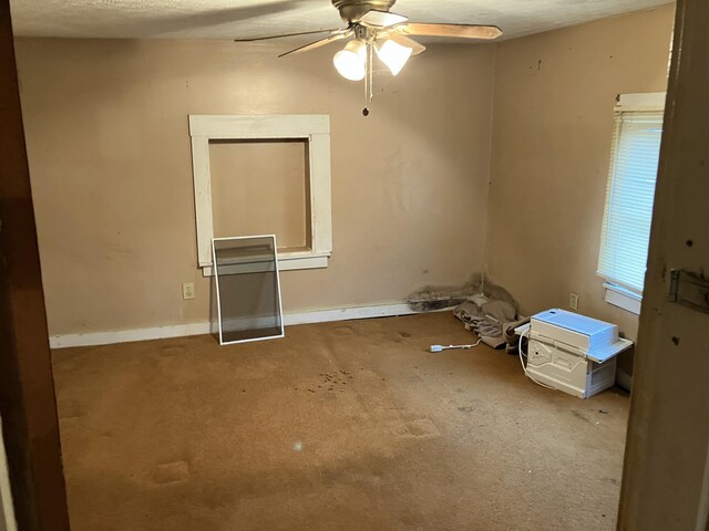 4910 Fowler Creek Rd, Covington, KY 41017 - spare room with ceiling fan, carpet, and baseboards