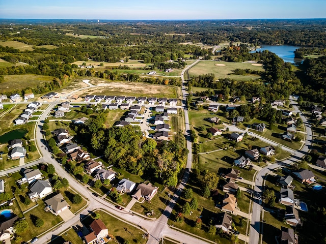 10997 Dairybarn Ln, Alexandria, KY 41001 - aerial view of property and surrounding area featuring a forest, a nearby body of water, and nearby suburban area
