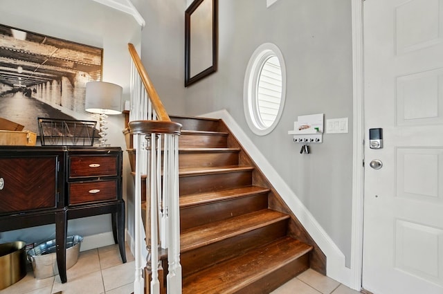 516 Western Ave, Covington, KY 41011 - stairway featuring tile patterned floors
