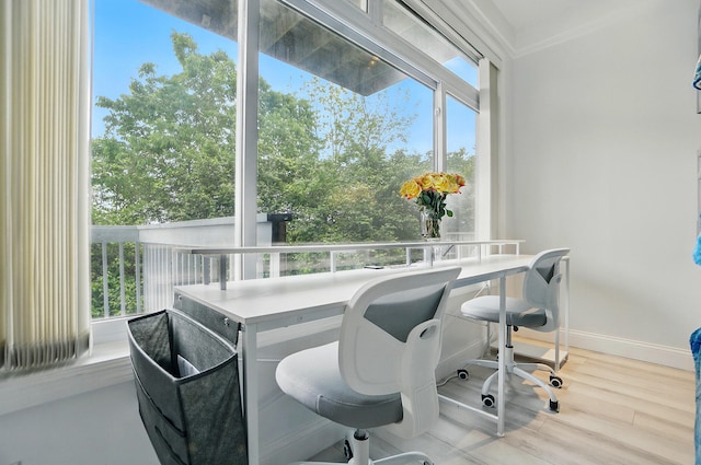 516 Western Ave, Covington, KY 41011 - office area featuring wood finished floors and baseboards