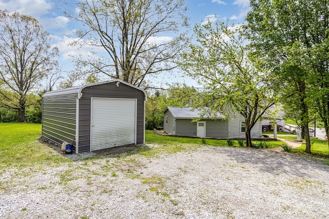 7595 Willow Lenoxburg Rd, Foster, KY 41043 - detached garage featuring a storage shed