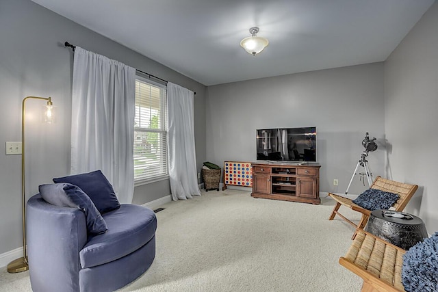 2282 Treetop Ln, Hebron, KY 41048 - living area featuring baseboards and light carpet