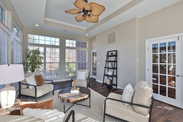 sunroom / solarium with french doors