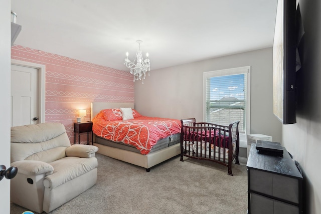 574 Ravensridge Ct, Alexandria, KY 41001 - carpeted bedroom with a chandelier