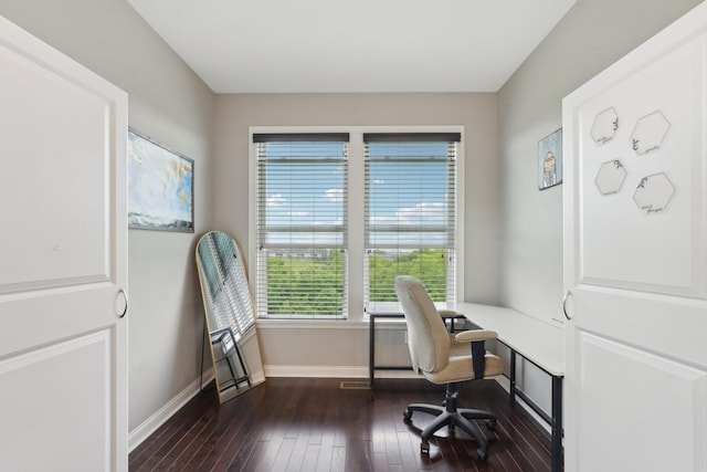 574 Ravensridge Ct, Alexandria, KY 41001 - home office with baseboards and dark wood finished floors