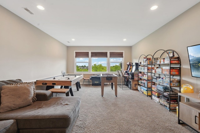 574 Ravensridge Ct, Alexandria, KY 41001 - recreation room featuring carpet floors and recessed lighting