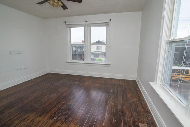 3213 Decoursey Ave, Covington, KY 41015 - unfurnished room featuring a ceiling fan, wood-type flooring, and baseboards
