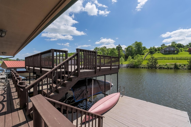 335 Fernwood Dr, Williamstown, KY 41097 - dock area featuring a water view and stairs