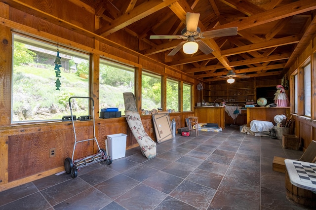 335 Fernwood Dr, Williamstown, KY 41097 - sunroom / solarium featuring a ceiling fan