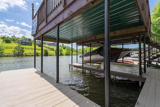 335 Fernwood Dr, Williamstown, KY 41097 - dock with boat lift and a water view