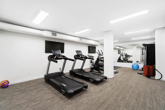 120 Main St Unit 306, Newport, KY 41071 - workout area featuring carpet flooring and baseboards