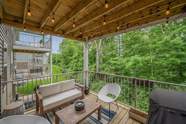 2263 Piazza Rdg, Covington, KY 41017 - deck with area for grilling and an outdoor living space