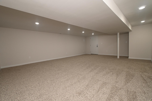 529 Stevenson Rd, Erlanger, KY 41018 - finished below grade area featuring recessed lighting, light carpet, and baseboards