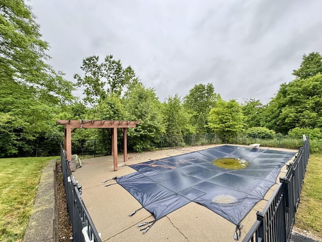 1317 Brook Ct, Erlanger, KY 41018 - view of pool with a pergola, a patio area, and a diving board