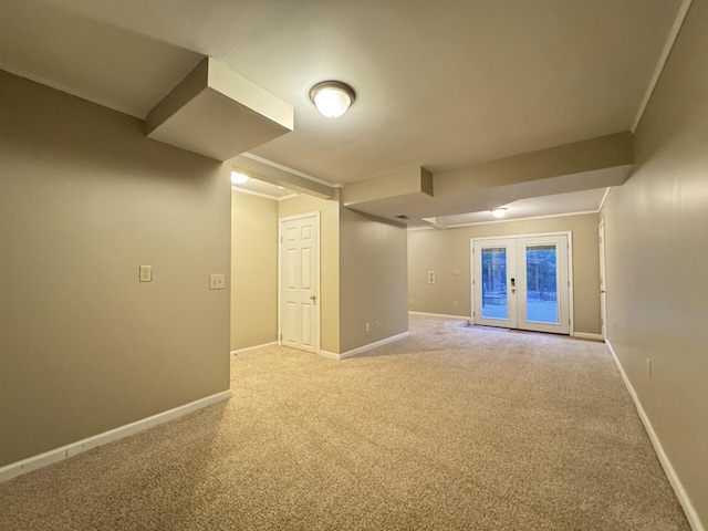 1317 Brook Ct, Erlanger, KY 41018 - carpeted empty room featuring french doors and baseboards
