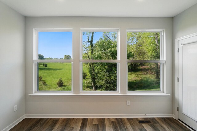 8042 Arcadia Blvd, Alexandria, KY 41001 - empty room with plenty of natural light, dark wood-style floors, and baseboards