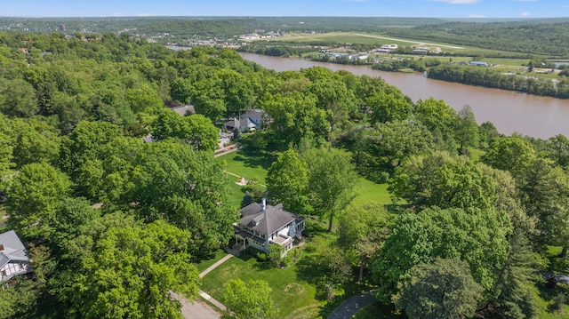 32 S Shaw Ln, Fort Thomas, KY 41075 - aerial overview of property's location featuring a large body of water and a forest