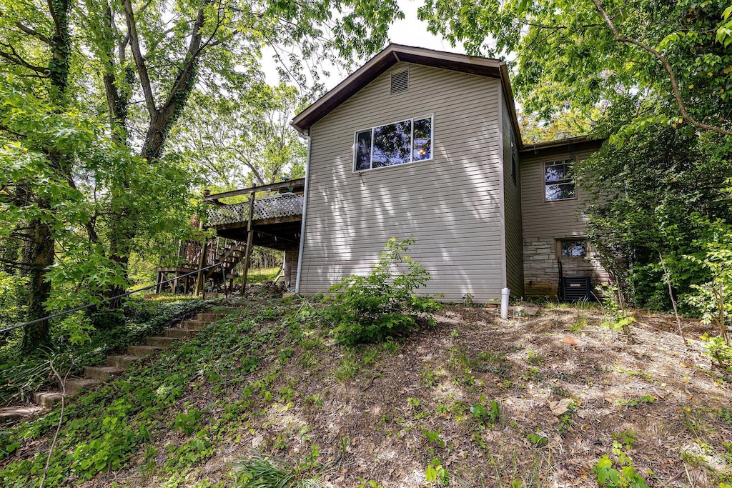 407 Electric Ave, Southgate, KY 41071 - view of property exterior featuring stairway and a deck