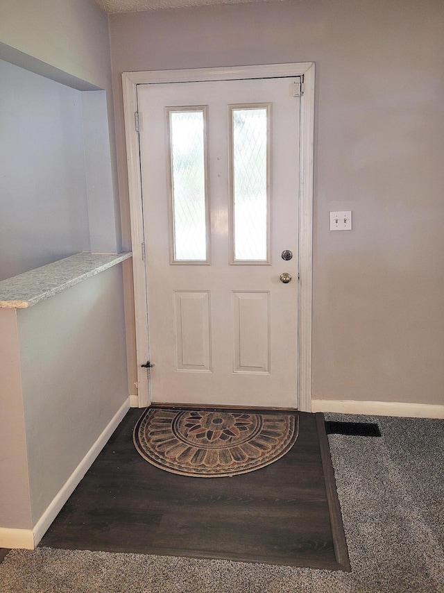 107 Timberlake Ave, Erlanger, KY 41018 - doorway to outside with baseboards and wood finished floors