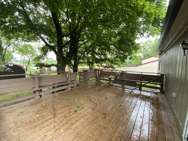 view of wooden deck