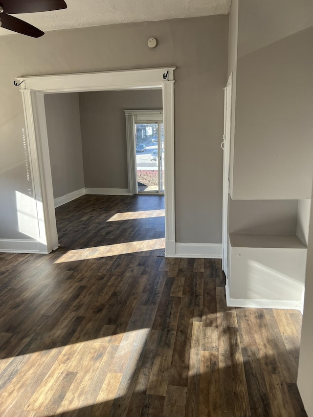 417 W 19th St, Covington, KY 41014 - spare room featuring wood finished floors, ceiling fan, baseboards, and a smoke detector