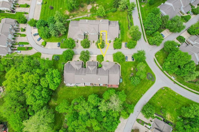 aerial perspective of suburban area