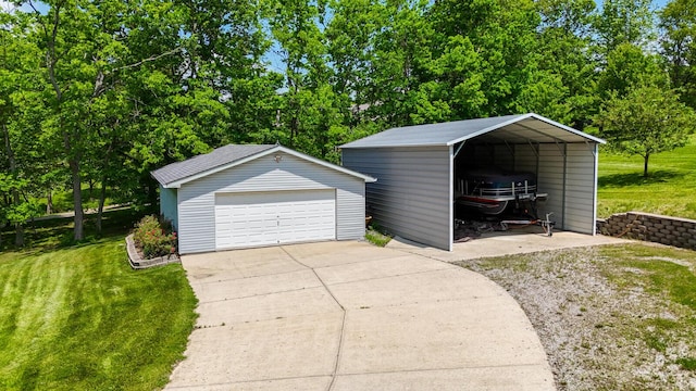 9015 Washington Trace Rd, California, KY 41007 - detached garage with a carport