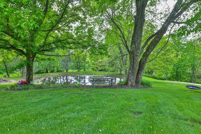 9015 Washington Trace Rd, California, KY 41007 - view of green lawn with a water view