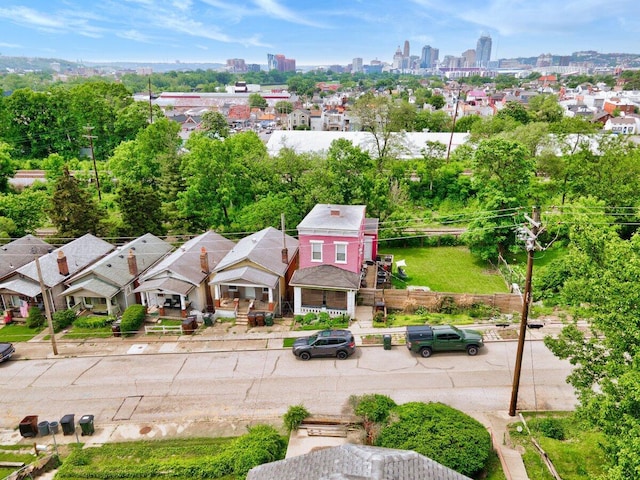 bird's eye view of a skyline view