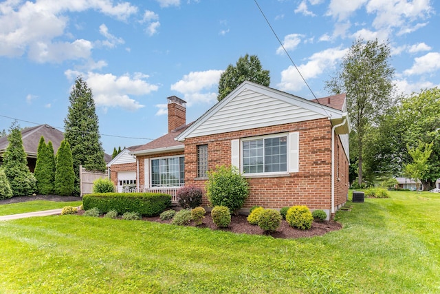 39 Buttermilk Pike, Fort Mitchell, KY 41017 - bungalow featuring brick siding, a front lawn, a chimney, central AC, and a garage