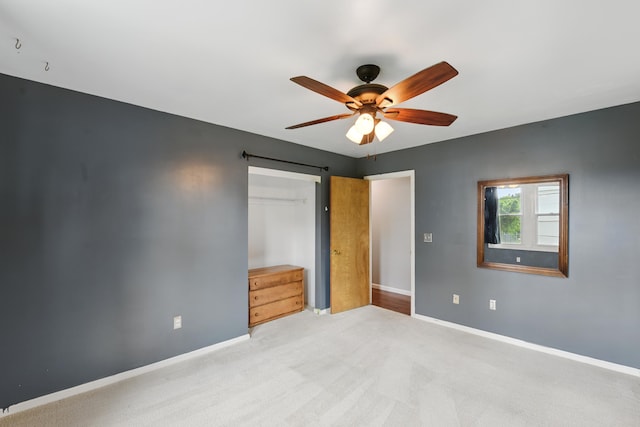 17 Harrison Ave, Bellevue, KY 41073 - unfurnished bedroom featuring baseboards, a closet, ceiling fan, and carpet
