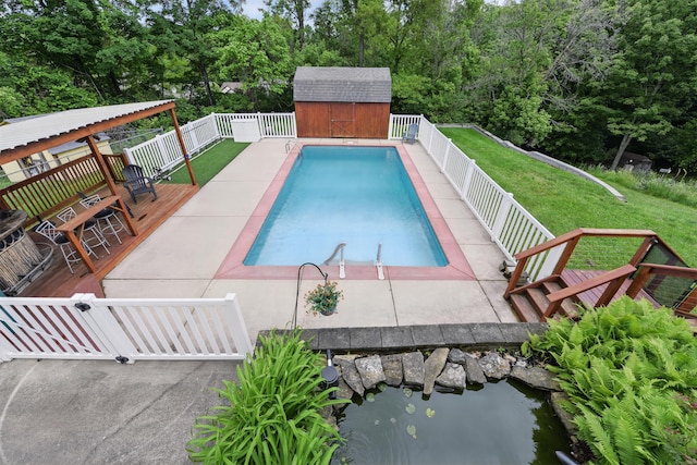 17 Harrison Ave, Bellevue, KY 41073 - view of pool featuring view of wooded area and a deck