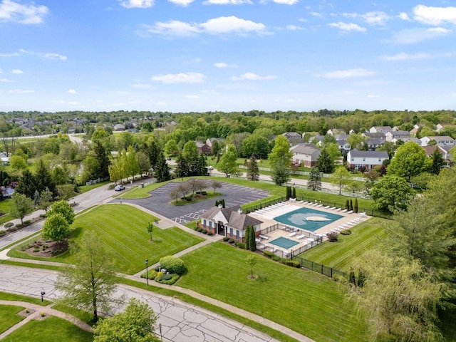 1169 Appomattox Dr, Florence, KY 41042 - aerial perspective of suburban area featuring a pool area and a tree filled landscape