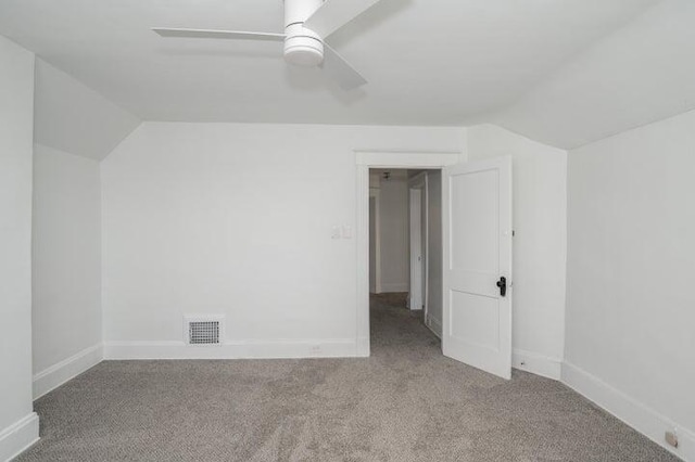2730 Dakota Ave, Covington, KY 41015 - additional living space featuring carpet flooring, lofted ceiling, ceiling fan, and baseboards