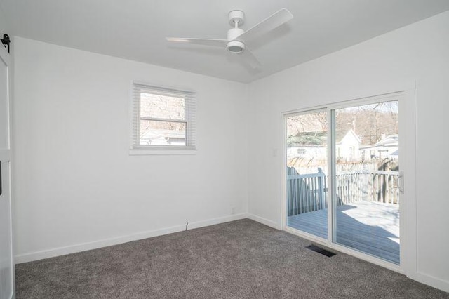 2730 Dakota Ave, Covington, KY 41015 - empty room featuring carpet flooring, ceiling fan, and baseboards