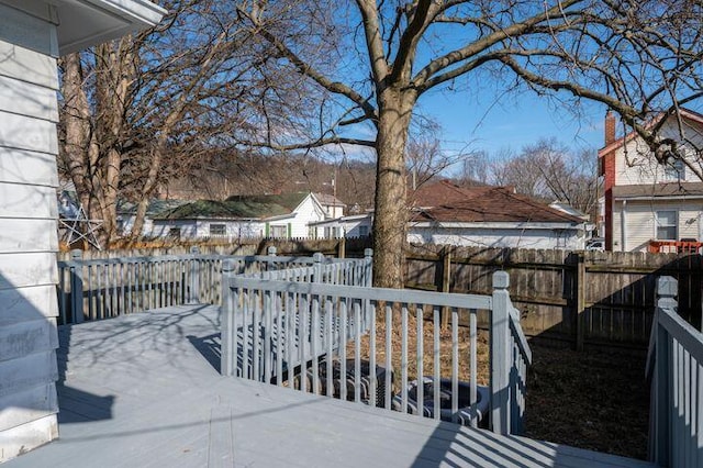2730 Dakota Ave, Covington, KY 41015 - wooden terrace featuring fence and a residential view
